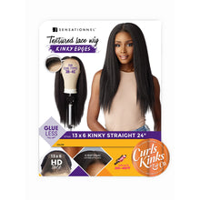 Load image into Gallery viewer, Sensationnel Curls Kinks&co Synthetic Textured Lace Front Wig - 13x6 Kinky Straight 24"