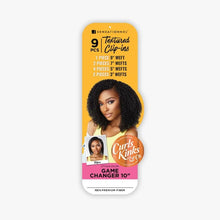 Load image into Gallery viewer, Sensationnel Curls Kinks & Co Textured Clip In Human Hair Blend Hair Extension 9pcs - Game Changer 10 Inch