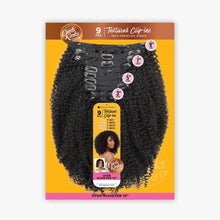Load image into Gallery viewer, Sensationnel Curls Kinks & Co Textured Clip In Human Hair Blend Hair Extension 9pcs - Over Achiever 10 Inch