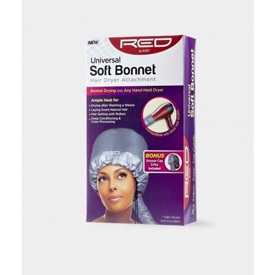 Red By Kiss Universal Soft Bonnet Hair Dryer Attachment W/ Shower Cap #Kbodawm product