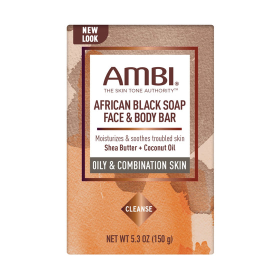 Ambi African Black Soap Face & Body Bar With Shea Butter 5.3oz product