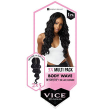 Load image into Gallery viewer, Sensationnel Vice Bundles 3x Multi Pack Weave + Hd Lace Closure - Body Wave 18", 20", 22"

