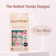 Load image into Gallery viewer, Goldfinger 24 Pcs Press On Toenails-gdtw09
