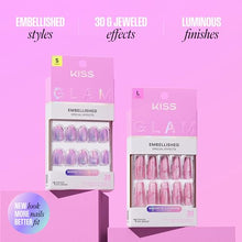 Load image into Gallery viewer, Kiss Glam, Press On Nails, Nail Glue Included-gs30(pink Sugar)
