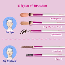 Load image into Gallery viewer, Ruby Kisses Makeup Brushes Travel Size Eye Makeup Brush 5 Pcs Set-ra02
