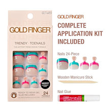 Load image into Gallery viewer, Goldfinger 24 Pcs Press On Toenails-gdtw09
