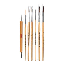 Load image into Gallery viewer, Gold Finger Professional Nail Art Brush Set With Round Acrylic Brushes-gb02
