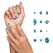 Load image into Gallery viewer, Gold Finger Multi-shape Glue On Nail Art Rhinestones-nar11(tiffany)
