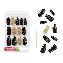 Load image into Gallery viewer, Gold Finger Gel Glam Design Nail Press On Nails-gd
