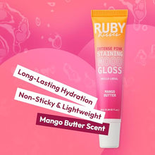 Load image into Gallery viewer, Ruby Kisses Ph Lip Gloss, Intense Pink Tinted Lip Balm Stain, Mood Color-slg02d
