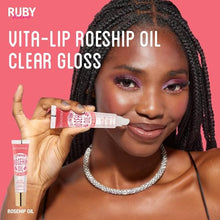 Load image into Gallery viewer, Kiss Ruby Kisses Broadway Vita-lip Clear Lip Gloss-bclg02d1(rosehip Oil)
