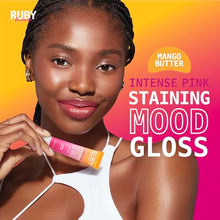 Load image into Gallery viewer, Ruby Kisses Ph Lip Gloss, Intense Pink Tinted Lip Balm Stain, Mood Color-slg02d
