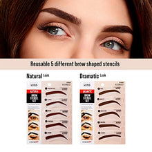 Load image into Gallery viewer, Kiss New York Instant Eye Brow Stencil Kit 5 Different Designs-ste01(natural)
