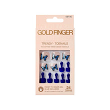 Load image into Gallery viewer, Goldfinger Trendy Press On Fake Toenail Wider Fit-gdtw
