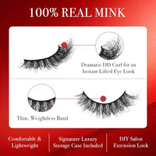 Load image into Gallery viewer, Kiss Vluxe Real Mink Dd Curl Eyelashes, 100% Real Mink-vdm04(decadent)
