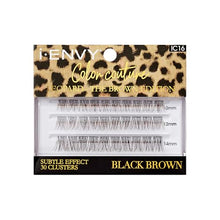 Load image into Gallery viewer, I-envy Color Couture Leopard 30 Faux Mink Lash Clusters-ic16(black Brown)
