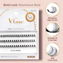 Load image into Gallery viewer, Kiss Vluxe Dd Curl Lash Cluster Eyelash Extensions-vlei13

