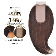 Load image into Gallery viewer, Sensationnel 100% Human Hair Empire 3-way Parting Lace Closure - Yaki 12"
