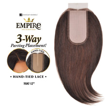 Load image into Gallery viewer, Sensationnel 100% Human Hair Empire 3-way Parting Lace Closure - Yaki 12&quot;
