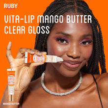 Load image into Gallery viewer, Ruby Kisses Broadway Vita-lip Clear Lip Gloss-bclg04d1(mango Butter, 6pack)
