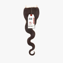 Load image into Gallery viewer, Bare&amp;natural Unprocessed Virgin Human Hair 4x4 Lace Closure - 7a Body Wave 14&quot;
