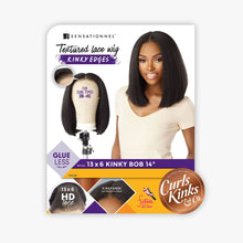 Load image into Gallery viewer, Sensationnel Curls Kinks&amp;co Textured Lace Wig - 13x6 Kinky Bob 14&quot;
