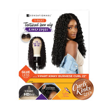 Load image into Gallery viewer, Sensationnel Curls Kinks&amp;co Textured Lace Wig - Y-part Kinky Burmese Curl 22
