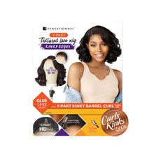 Load image into Gallery viewer, Sensationnel Curls Kinks&amp;co Textured Lace Wig - Y-part Kinky Barrel Curl 12"
