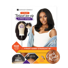 Load image into Gallery viewer, Sensationnel Curls Kinks&amp;co Textured Lace Wig - Y-part Kinky Straight 18
