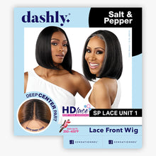 Load image into Gallery viewer, Sensationnel Synthetic Dashly Salt &amp; Pepper Hd Lace Front Wig - Sp Lace Unit 1
