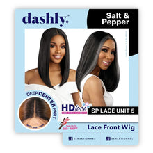 Load image into Gallery viewer, Sensationnel Synthetic Dashly Salt &amp; Pepper Hd Lace Front Wig - Sp Lace Unit 5
