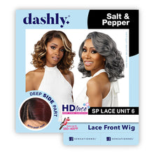 Load image into Gallery viewer, Sensationnel Synthetic Dashly Salt &amp; Pepper Hd Lace Front Wig - Sp Lace Unit 6
