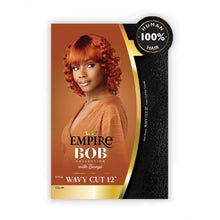 Load image into Gallery viewer, Sensationnel Empire Bob Collection With Bangs 100% Human Hair Wig - Wavy Cut 12&quot;
