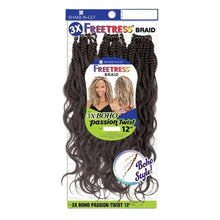 Load image into Gallery viewer, Shake N Go Freetress Synthetic Braid - 3x Boho Passion Twist 12
