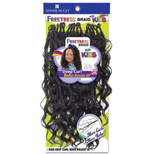 Load image into Gallery viewer, Shake N Go Freetress Synthetic Braid - Kids Deep Curl Boho Braid 12

