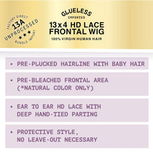 Load image into Gallery viewer, Sensationnel 100% Virgin Human Hair 13a Hd Lace Frontal Wig - Loose Wave 24"
