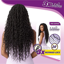 Load image into Gallery viewer, Sensationnel Lulutress Pre-looped 3x Mermaid Locs 24"
