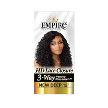 Load image into Gallery viewer, Sensationnel Human Hair Empire 3-way Parting Lace Closure - New Deep 12"
