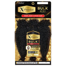 Load image into Gallery viewer, Outre X-pression 100% Remy Human Braiding Hair- Springy Afro Bulk 16 3x
