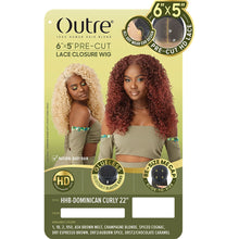 Load image into Gallery viewer, Outre 6x5 Pre-cut Lace Closure Wig - Human Hair Blend - Dominican Curly 22
