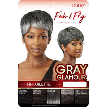 Load image into Gallery viewer, Outre Fab&amp;fly Gray Glamour Human Hair Wig Hh-arlette
