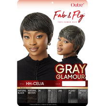 Load image into Gallery viewer, Outre Fab&amp;fly Gray Glamour Human Hair Wig Hh-celia
