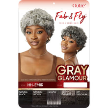 Load image into Gallery viewer, Outre Fab&amp;fly Gray Glamour Human Hair Wig Hh-emir
