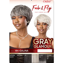 Load image into Gallery viewer, Outre Fab &amp; Fly Gray Glamour Full Cap Wig - Human Hair - Galina
