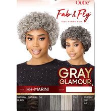 Load image into Gallery viewer, Outre Fab &amp; Fly Gray Glamour Full Cap Wig - Human Hair - Marini
