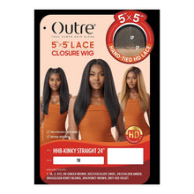 Load image into Gallery viewer, Outre Human Hair Blend 5x5 Lace Closure Wig - Hhb-kinky Straight 24"
