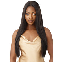 Load image into Gallery viewer, Outre Human Hair Blend 5x5 Lace Closure Wig - Hhb Yaki Straight 26&quot;
