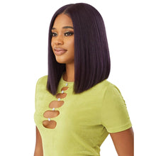 Load image into Gallery viewer, Outre 6x5 Pre-cut Lace Closure Wig - Human Hair Blend - Yaki Straight Bob 14
