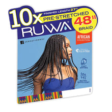 Load image into Gallery viewer, Sensationnel X-pression 100% Kanekalon Pre-stretched Crochet Braid - 10x Ruwa 48
