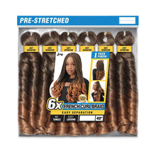 Load image into Gallery viewer, Zury Synthetic Pre-stretched Crochet Braid- 6x French Curl 40
